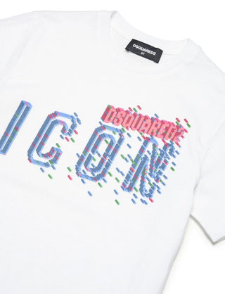 Dsquared2 T-shirt girocollo con logo e stampa DQ2035-D00MM