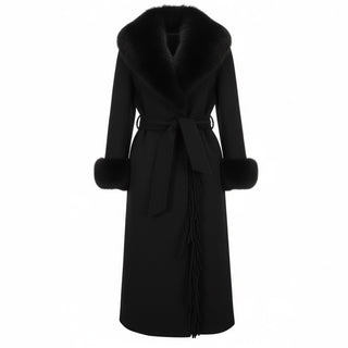 Regina Cappotto Con Frange e Pelliccia 12014N Donna