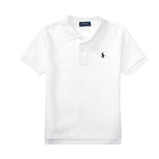 Polo Ralph Lauren Polo Bianca In Piqué Di Cotone 322603252004 Per Bambino