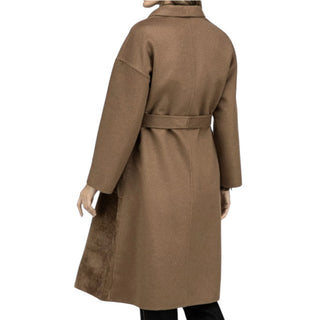 Fabiana Filippi Cappotto monopetto in lana e cashmere con cintura CTD220W230