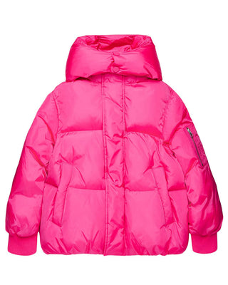 MM6 Maison Margiela Giubbino fucsia trpuntato con cappuccio M60614-MM001