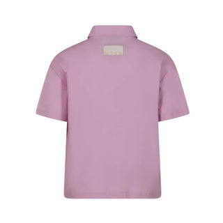 Msgm Camicia In Popeline Rosa Con Logo S6MSJGSI163