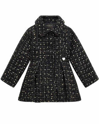 Guess Cappotto in tweed nero da neonata K4BL09WGSP0