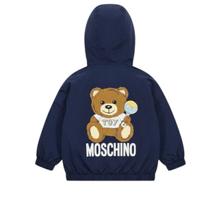 Moschino Giubbino Antivento Blu Con Teddy MUS029