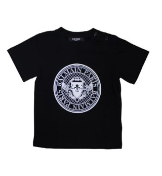 Balmain Crewneck T-shirt with front logo 6Q8B61