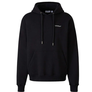 Off-White Felpa Nera Con Cappuccio Da Uomo 44MBB085S26F00A001