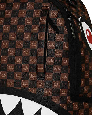 SPRAYGROUND Zaino SHARKS IN PARIS WTF BUBBLE BROWN CHECK 910B8634NSZ