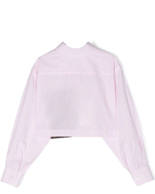 Fendi Camicia rosa in popeline con logo JFC107-AQSI