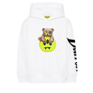 Barrow Felpa Bianca Con Cappuccio F6BKJUHS160-002 Per Bambini