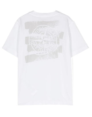 Stone Island T-Shirt mit Rundhalsausschnitt und Logo vorne 801621079