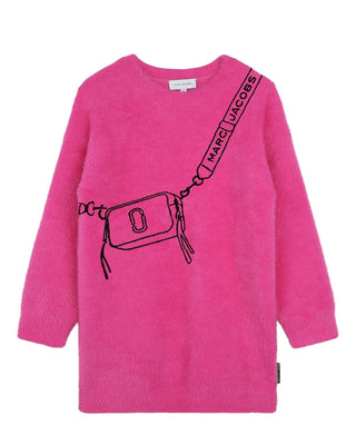 Marc jacobs Abito fucsia in maglia da bambina W60386