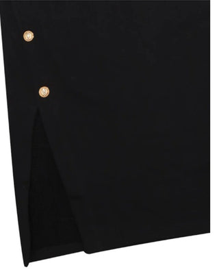 Balmain Gonna longuette nera da bambina BV7A70-Z0081