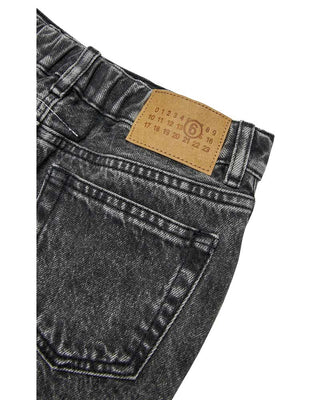 Maison Margiela Gonna in denim nera effetto vintage M60864-MM06D