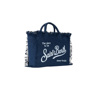 Mc2 Saint Barth Borse in lino con frange COLETTE 01897H