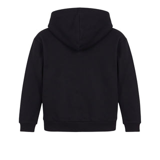 GCDS Felpa Nera Con Zip E Cappuccio GC0091/999R Per Neonati