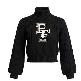 Elisabetta Franchi Turtleneck Sweater EFMA141.C With Logo