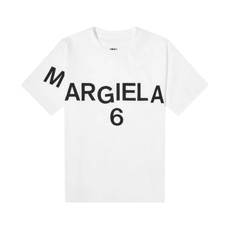 MM6 Maison Margiela T-shirt bianca a maniche corte con logo M60131-MM009