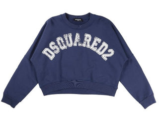 Dsquared2 Felpa cropped con logo DQ0433-D008F