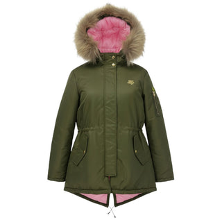 Fay Parka verde con cappuccio e logo NBS1535810U