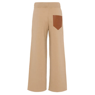 Lanvin Pantaloni beige dritti in maglia N30274