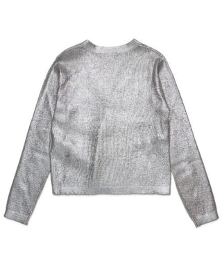 Diesel Maglia Cardigan misto lana con stampa mylar J02369-KYAZN