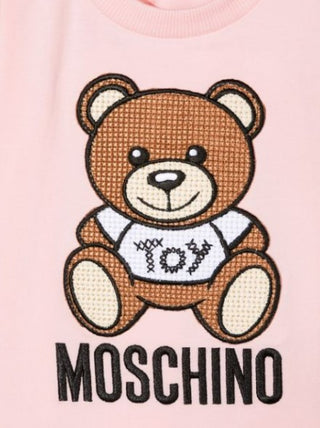 Moschino T-Shirt mit Rundhalsausschnitt und MUM02X-Logo und -Symbol