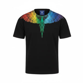 Marcelo Burlon T-shirt Nera Con Stampa Per Bambini S6CMJBTH028-110