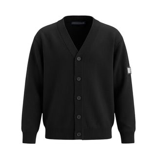 Daniele Alessandrini Cardigan Nero In Misto Viscosa 1231W00343 Per Bambino