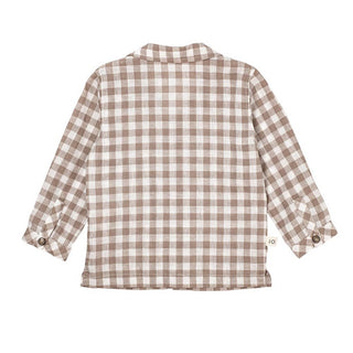 Maperò Camicia A Quadri In Misto Lino M33153 Da Neonato