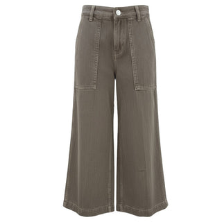 Nine:inthe:morning Pantaloni in denim con patch logo da bambina AMY