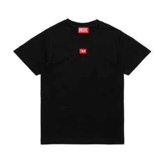 Diesel T-shirt nera con patch Oval D J02501-0GRAI-K900