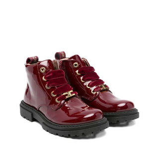 Elisabetta Franchi Stivaletto Con Zip Laterale F1A5-E0125 In Pelle Verniciata