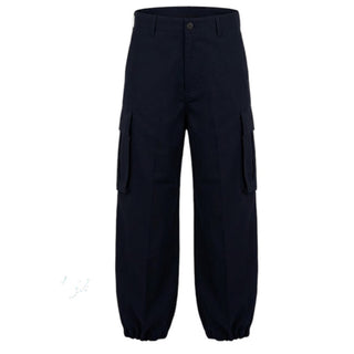 Nine:inthe:morning Pantaloni Cargo Blu Navy In Popeline Per Bambini 9JS26-JNE04