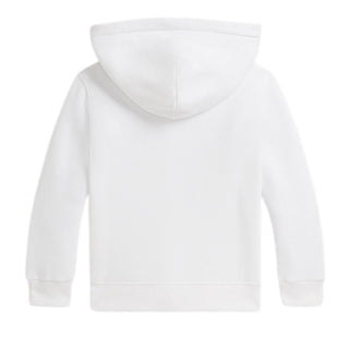 Polo Ralph Lauren Felpa Bianca Con Zip E Cappuccio 322799360501 Per Bambini
