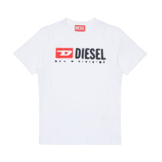 Diesel T-shirt bianca con logo Diesel Denim Division J02475-00UI9-K100