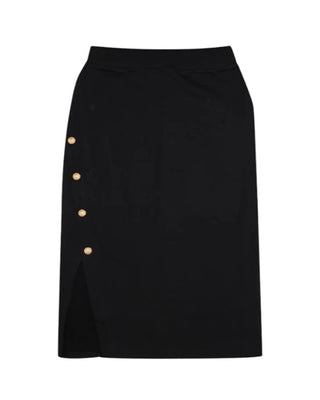 Balmain Gonna longuette nera da bambina BV7A70-Z0081