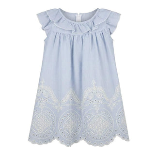 Lalalù Abito A Righe Con Ricami Per Bambina VTL180RB