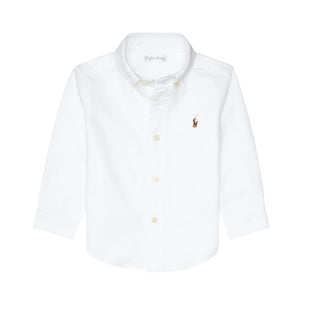 Polo Ralph Lauren Camicia Bianca Oxford In Cotone 320677133001 Per Neonato
