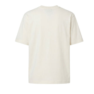 Burberry T-shirt Bianca In Cotone Con Cavaliere A Punto Croce 8110955