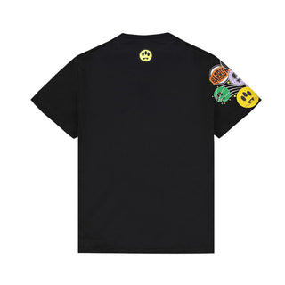 Barrow T-shirt Nera A Maniche Corte Con Stampa S6BKJUTH073-110