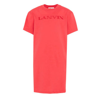 Lanvin Abito In Jersey Con Logo Per Bambina N30341/998