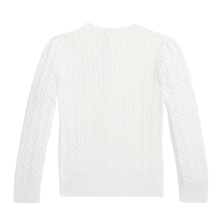 Polo Ralph Lauren Cardigan Avorio A Trecce Per Bambina 312543047064