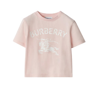 Burberry T-shirt Rosa In Cotone Con Stampa 8121210