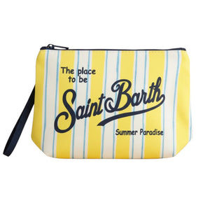Mc2 Saint Barth Pochette Aline In Scuba A Righe Gialle E Azzurre ALIN001/03281L