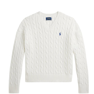 Polo Ralph Lauren Maglia Bianca A Trecce Per Bambini 313A11238001W