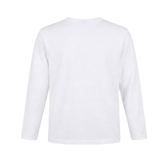 Daniele Alessandrini T-shirt Bianca A Maniche Lunghe 1231M00338-B Per Bambino
