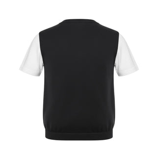 Emanuel Pris T-shirt In Filo Nera Da Bambino ETS3171R