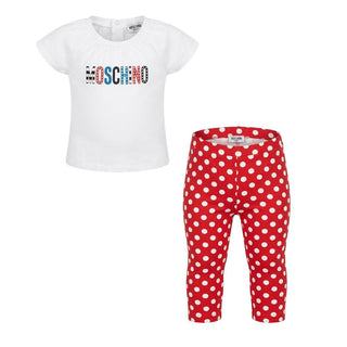 Moschino Completo Con T-shirt E Leggings Per Neonata MDK01D-LBA10