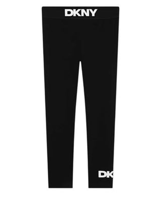 Dkny Leggings neri stretch con logo D60222