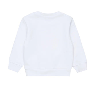Dsquared2 Felpa girocollo bianca con logo DQ3279-D0AGW-DQ100
